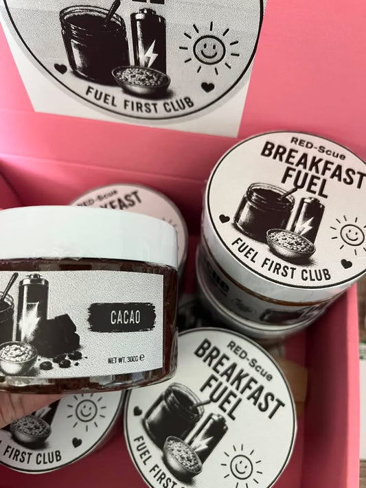 Chocolate Breakfast Fuelling Jar · Food-first morning fuel · Carbohydrate-rich · Protein · Plant-based · Vegan · Dairy-free
