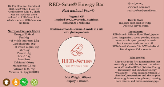 RED-Scue Energy Bar - The First Bar Designed for RED-S/LEA Support