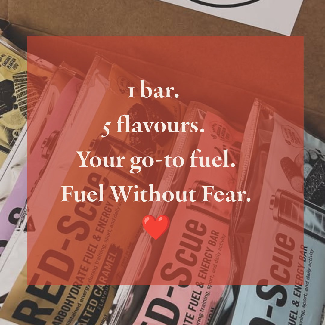 NEW TO RED-SCUE? START HERE. 5-Bar Discovery Pack.  Try every flavour. · ~38g carbohydrate per bar · Plant-based · Vegan · Dairy-free