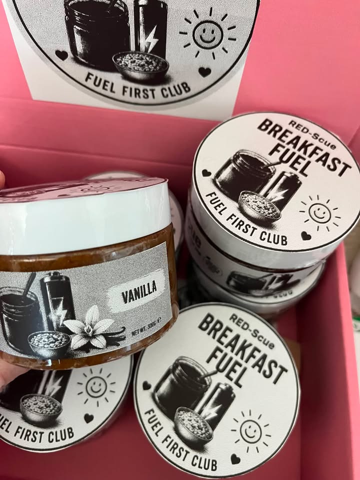 Vanilla  Fuelling Jar · Food-first morning fuel · Carbohydrate-rich ·Plant-based · Vegan · Dairy-free