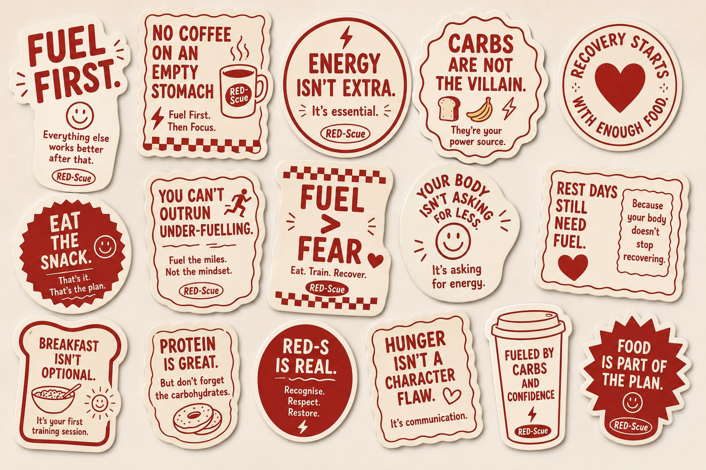 RED-Scue Fuel Without Fear Sticker Collection - 10x stickers COMING SOON
